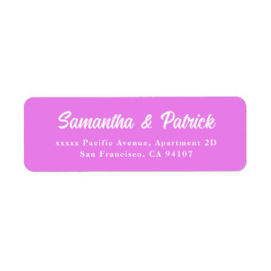 Elegant Script Lilac Return Address Labels