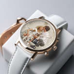 Elegant Script "Love" Custom Photo Watch<br><div class="desc">Add your favourite photo from your last vacation,  wedding,  or special occasion.</div>