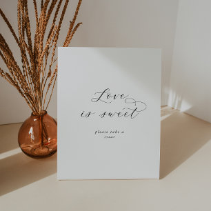 Elegant Script Love Is Sweet Wedding Sign