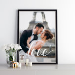 Elegant Script "Love" Overlay Photo Poster<br><div class="desc">Elegant Script "Love" Overlay Photo design.</div>