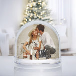 Elegant Script "Love" Photo Snow Globe<br><div class="desc">Celebrate love with this Elegant Script Love Photo Snow Globe, a personalised keepsake that turns your favourite photo into a heartfelt display. Featuring flowing calligraphy that spells out “Love” and a customisable photo area, this romantic snow globe adds a magical, wintry touch to any room. Whether you’re celebrating an engagement,...</div>