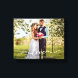 Elegant Script Love Wedding Bride and Groom Photo Canvas Print<br><div class="desc">Love Elegant Script Wedding Bride and Groom Photo Canvas Print</div>