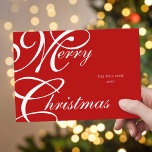 Elegant Script Merry Christmas Non Photo Holiday Card<br><div class="desc">Elegant Script Merry Christmas Non Photo</div>