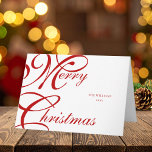 Elegant Script Merry Christmas Non Photo Holiday Card<br><div class="desc">Elegant Script Merry Christmas Non Photo Holiday Card</div>