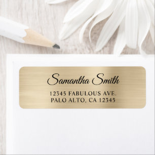 Elegant Script Metallic Champagne