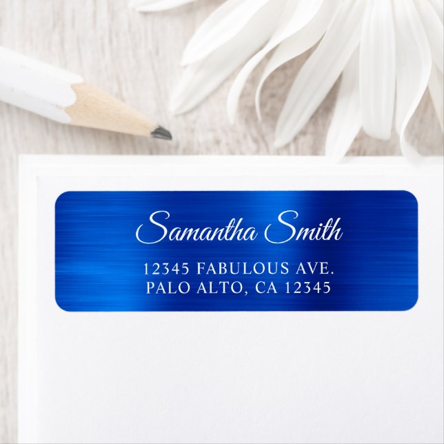 Elegant Script Metallic Royal Blue (Insitu)