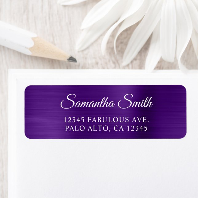 Elegant Script Metallic Royal Purple (Insitu)