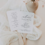 Elegant Script Minimalist Editable Wedding Program Hand Fan<br><div class="desc">This simple and elegant design features a minimalist layout highlighted with fancy script.  Add your information using the template form. The Customise Further feature can be used to access the advanced editing menu where you can change the font,  colours and layout of the text.</div>