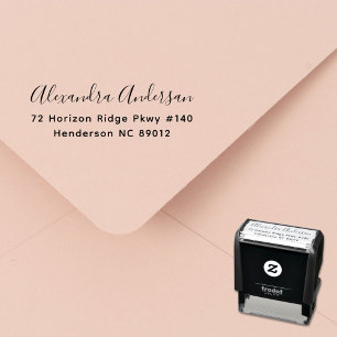 Elegant Script Minimalist Return Address Self-inking Stamp