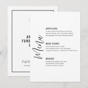 Elegant Script Minimalistic Formal Dinner Menu