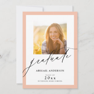 Elegant Script Modern 2 Photo Graduation