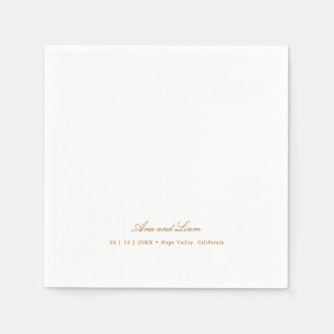 Elegant Script Modern Minimalist Wedding Napkin
