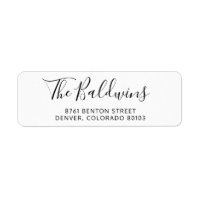 Elegant Script Modern Return Address