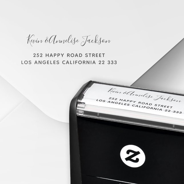 Elegant script modern return address chic  self-inking stamp (Creator Uploaded)
