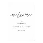 Elegant Script Modern Wedding Welcome Sign