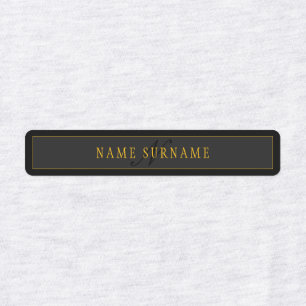 Elegant Script Monogram Black & Gold