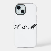 Elegant Script Monogram Couple Personalised Case