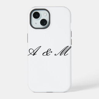 Elegant Script Monogram Couple Personalised Case