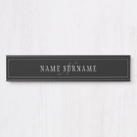 Elegant Script Monogram Editable Black Grey White