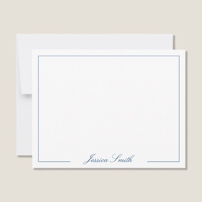 Elegant Script Monogram Name Border Card (Creator Uploaded)