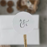 Elegant Script Monogram Wedding Envelope Seals<br><div class="desc">These elegant script monogram wedding envelope seals are perfect for a simple wedding. The minimalist black and white design features fancy romantic typography with modern glam style. Customisable in any colour. Keep the design minimal and classy, as is, or personalise it by adding your own graphics and artwork. Personalise the...</div>