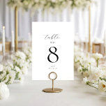 Elegant Script Monogram Wedding Table Number Card<br><div class="desc">Add a refined touch to your reception with this elegant script monogram wedding table number card. Featuring graceful calligraphy and a classic layout, it effortlessly enhances your table decor and guides guests to their seats with sophistication. Perfect for formal celebrations, this piece brings a cohesive and polished look to your...</div>