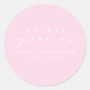 ELEGANT SCRIPT MUCHAS GRACIAS THANK YOU STICKER