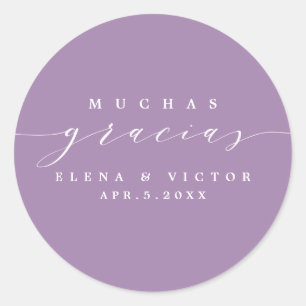 ELEGANT SCRIPT MUCHAS GRACIAS THANK YOU STICKER