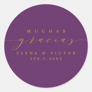 ELEGANT SCRIPT MUCHAS GRACIAS THANK YOU STICKER