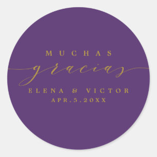 ELEGANT SCRIPT MUCHAS GRACIAS THANK YOU STICKER