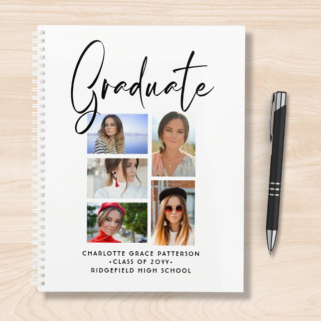 Elegant Script Multi Photo Graduation Graduate Planner (Creator Uploaded)