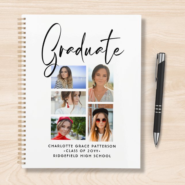 Elegant Script Multi Photo Graduation Graduate Planner (Creator Uploaded)