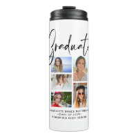 Elegant Script Multi Photo Graduation Graduate 