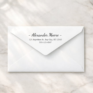 Elegant Script Name & Address Rubber Stamp