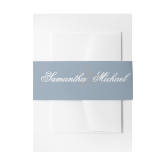 Elegant Script Name Belly Band Invitation Belly Band