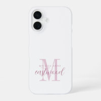Elegant Script Name Pink Monogram