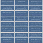 Elegant Script Navy White Wedding Guest Address<br><div class="desc">Modern Elegant Script Navy and White Minimalist Wedding Guest Name Address custom personalised Labels Stickers. The guest name is written in a cursive swirly hand lettered swash tail font script. This has 24 stickers.</div>