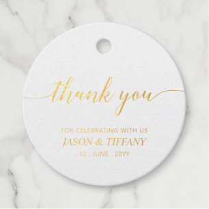 Elegant Script Party Favour Thank you Tags