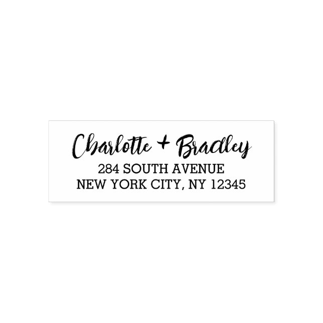 Elegant Script Personal Return Address Self-inking Stamp (Design)