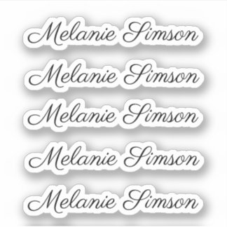 Elegant script personalised handwritten name