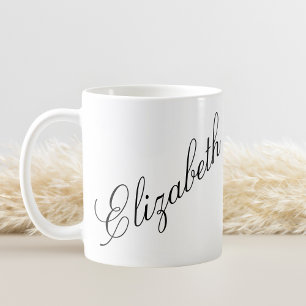 Elegant Script Personalised Name Coffee Mug