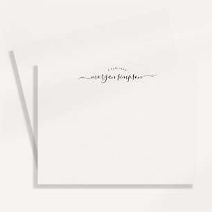 Elegant Script Personalised Note Card