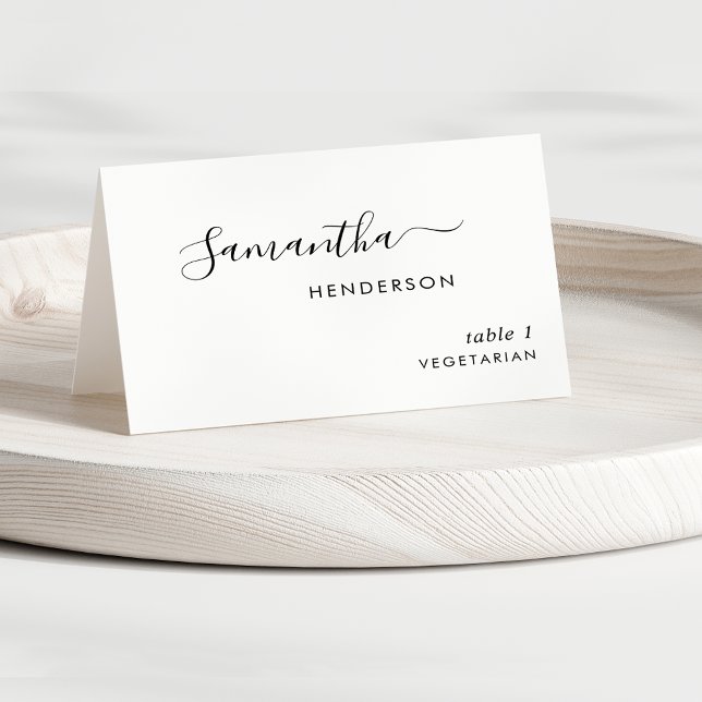Elegant Script Personalised Wedding Place Cards (Creator Uploaded)