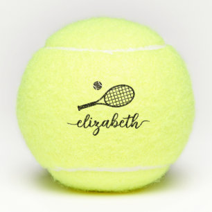 Elegant Script Personalized Tennis Balls