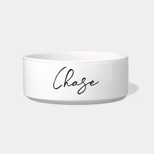 Elegant script pet name custom bowl