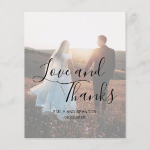 Elegant Script Photo Budget Wedding Thank You Card