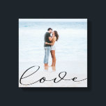 Elegant Script | Photo Canvas Print<br><div class="desc">Customize stretched canvas with your own photo and custom elegant handwritten script "love". Choose between two colors of the script so it best suits your photos.</div>