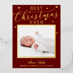 Elegant Script Photo Christmas Birth Announcement<br><div class="desc">Cute calligraphy,  baby birth announcement Christmas postcard. Easy to personalise with your details. PLEASE NOTE: For assistance on orders,  shipping,  product information,  etc.,  contact Zazzle Customer Care directly.</div>