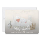 Elegant Script Photo Collage Birth Announcements