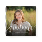 Elegant Script Photo Graduation Keepsake Guest